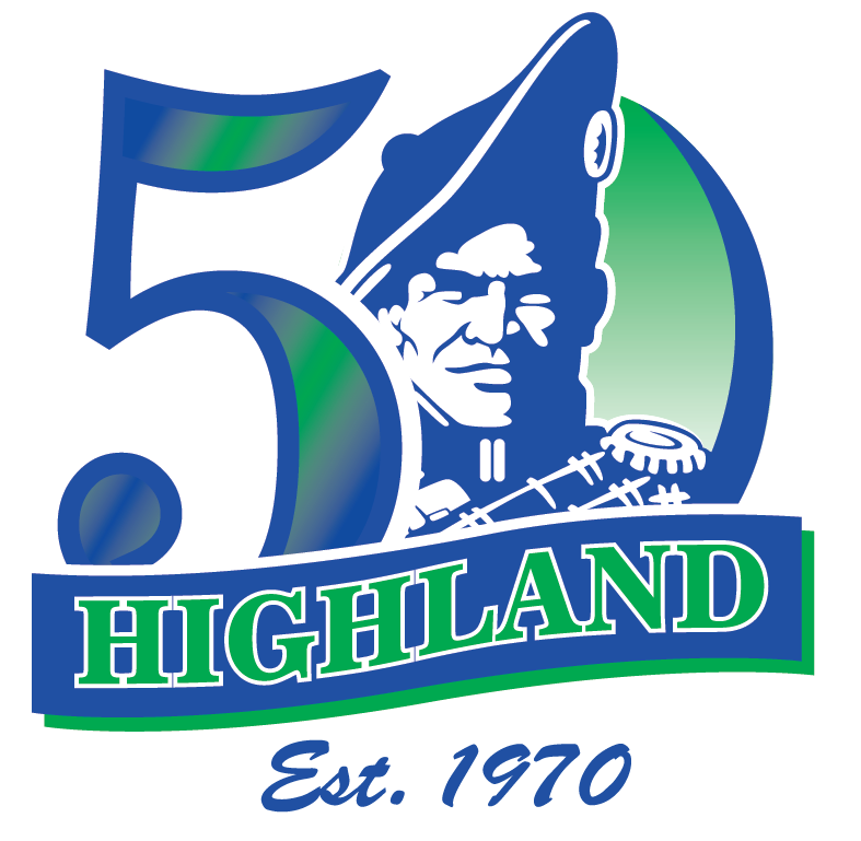 Highland Logo Branding our 50th Year